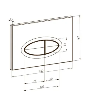 Кнопка смыва Boheme 665-B чёрный